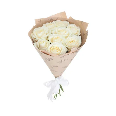 Букет из 9 роз Мондиал в крафте