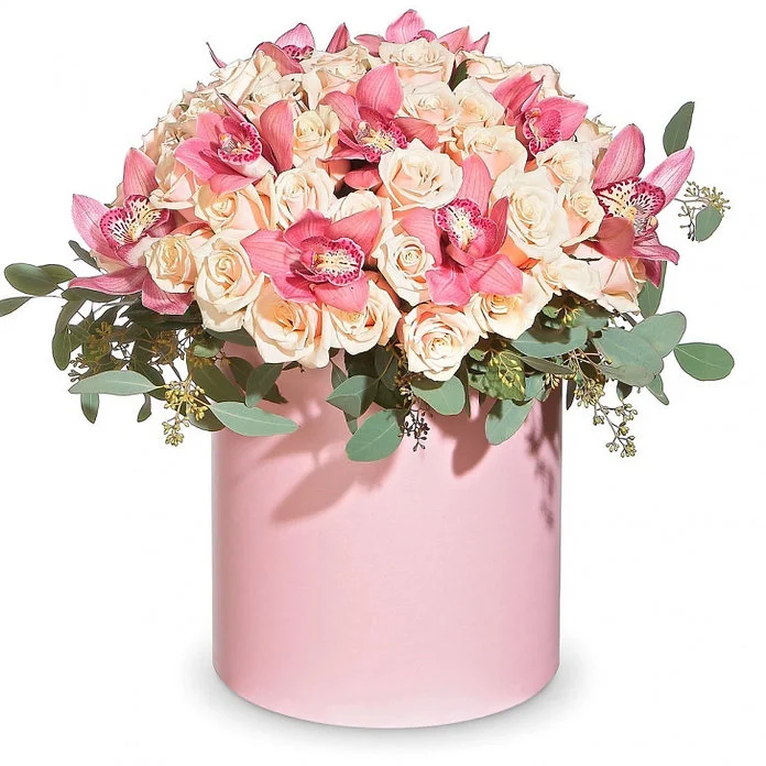 Коробка с цветами "Фиеста чувств"