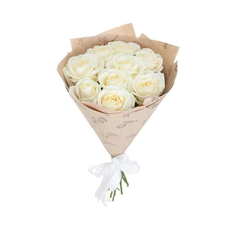 Букет из 9 роз Мондиал в крафте