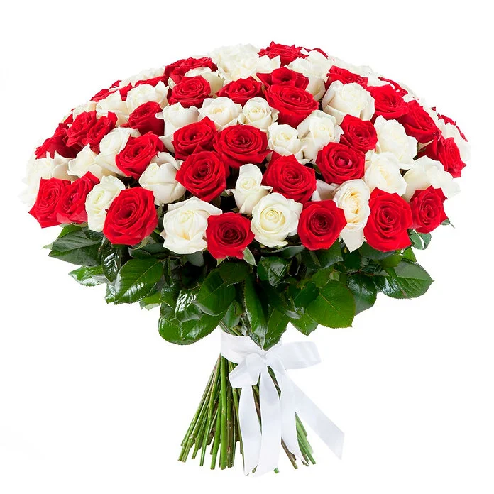 Букет из 101 российской розы