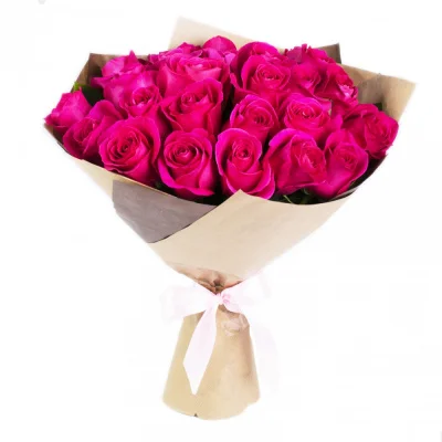 Букет из 23 роз "Пинк Флойд" в крафте